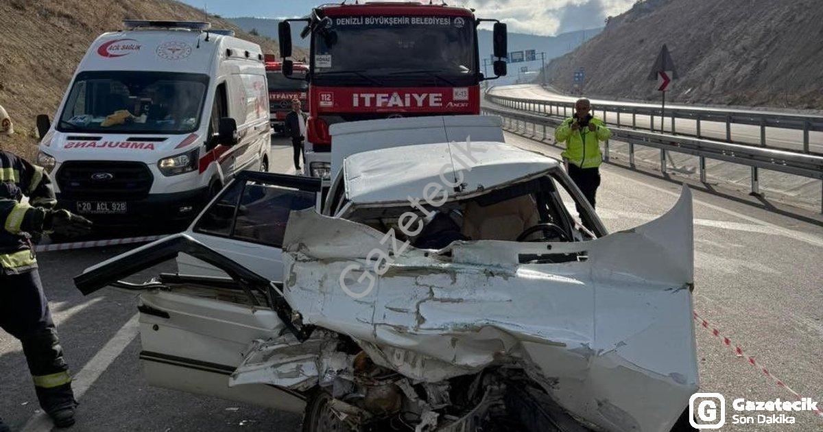 "Denizli Honaz Tüneli'nde Feci Kaza: Eşi Hayatını Kaybetti, Sürücü Ağır Yaralı" başlıklı haber için