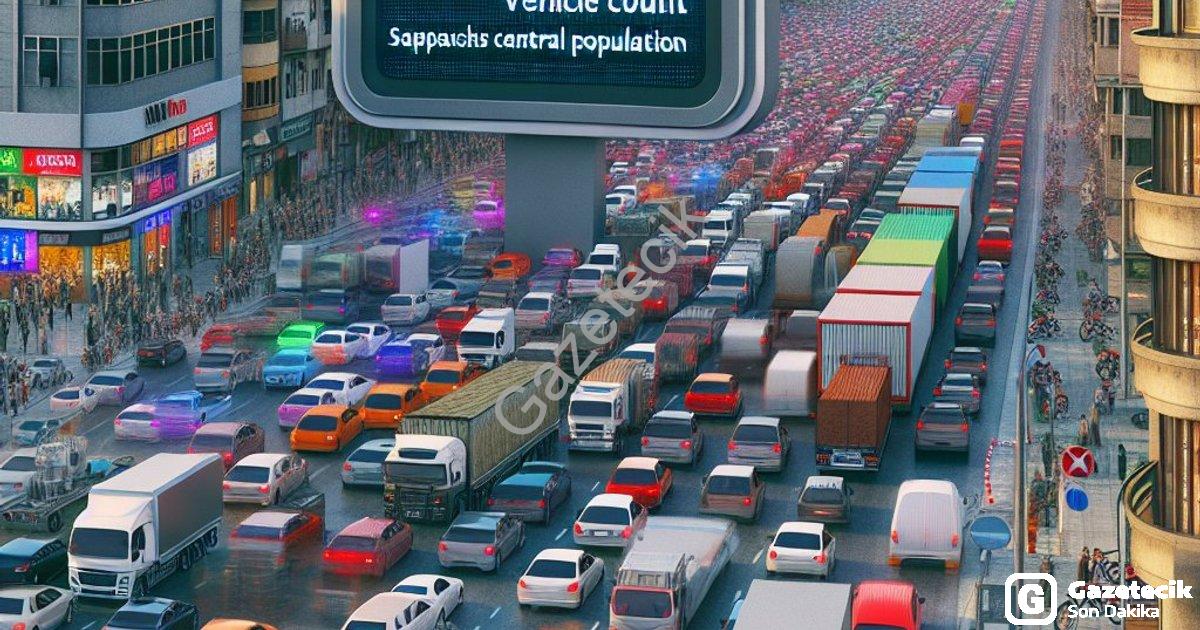 "Kütahya'da Araç Sayısı Rekor Kırdı: Merkez Nüfusu Geride Kaldı" başlıklı haber için fotorealistik,