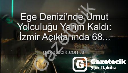 Ege Denizi’nde Umut Yolculuğu Yarım Kaldı: İzmir Açıklarında 68 Düzensiz Göçmen Kurtarıldı